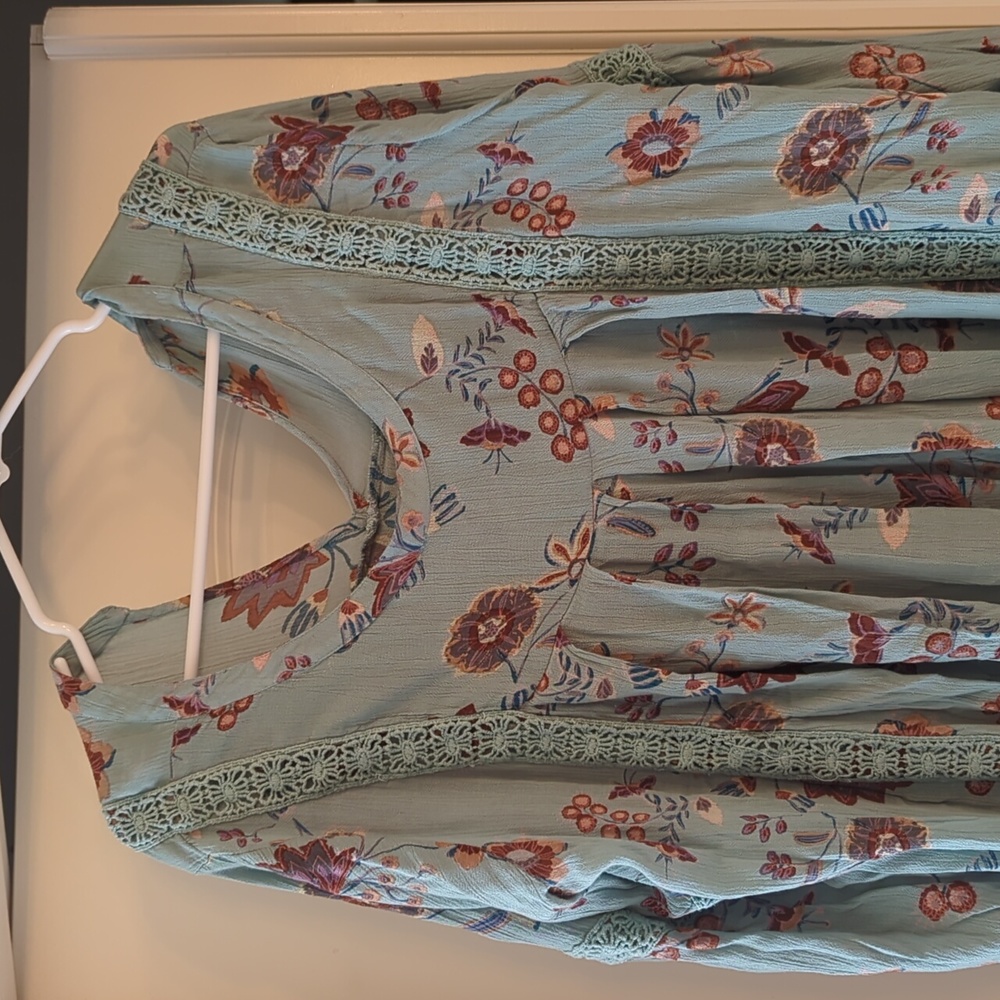 Floral Fall Dress 2X (but wears like a 3X)
